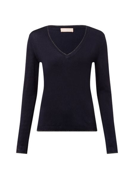 Liu Jo Collection Sweter Kobiety wiskoza niebieski, L. Niebieskie swetry Liu Jo Collection, l, bez wzorów, z dzianiny, bez ramiączek. Za 399.95 zł.