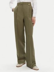 Barbour Spodnie materiałowe Ava LTR0386GN74 Zielony Wide Leg. Zielone spodnie materiałowe Barbour, bez wzorów, z materiału. Za 749.99 zł.
