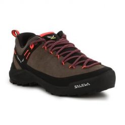 Buty trekkingowe damskie Salewa Wildfire Leather WS. Brązowe buty trekkingowe Salewa, z materiału, bez zapięcia. Za 799.99 zł.