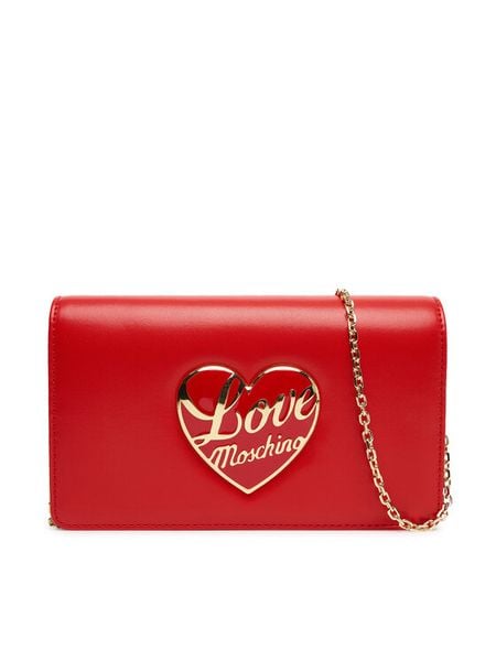 LOVE MOSCHINO Torebka JC4186PP1NLP0500 Czerwony. Czerwone kopertówki Love Moschino, bez wzorów, ze skóry, wizytowe, bez dodatków. Za 579.99 zł.