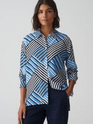 OPUS Koszula w kolorze niebieskim rozmiar: 34. Niebieskie koszule Opus, bez wzorów, z wiskozy, bez kołnierzyka, bez ramiączek. Za 143.99 zł.