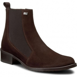 Botki SOLO FEMME - 52059-07-F53/000-02-00 Brąz. Brązowe botki Solo Femme, z materiału. W wyprzedaży za 279.00 zł.