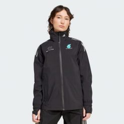 Kurtka Mercedes - Amg Petronas Formula One Team Mechanics Rain. Czarne kurtki adidas, xl, bez wzorów, z materiału, bez kaptura. Za 799.00 zł.