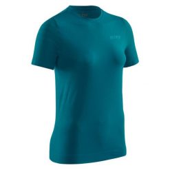 Koszulka sportowa z krótkim rękawem CEP Ultralight damska. Niebieskie t-shirty sportowe CEP, l, bez wzorów, bez ramiączek, na fitness i siłownię. Za 209.00 zł.