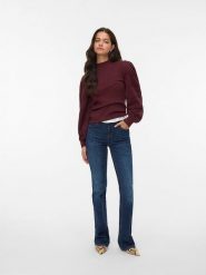 Vero Moda Sweter w kolorze bordowym rozmiar: XS. Czerwone swetry Vero Moda, xs, bez wzorów, bez ramiączek. Za 74.63 zł.