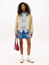TOMMY JEANS Kurtka koszulowa w kolorze beżowym rozmiar: S. Brązowe kurtki Tommy Jeans, s, bez wzorów, z bawełny, bez kaptura. Za 361.02 zł.
