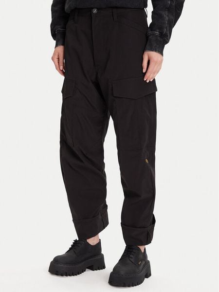 G-Star Raw Spodnie materiałowe Cargo 3D D27022-D909 Czarny Boyfriend Fit. Czarne spodnie materiałowe G-Star Raw, bez wzorów, z materiału, retro. Za 459.99 zł.
