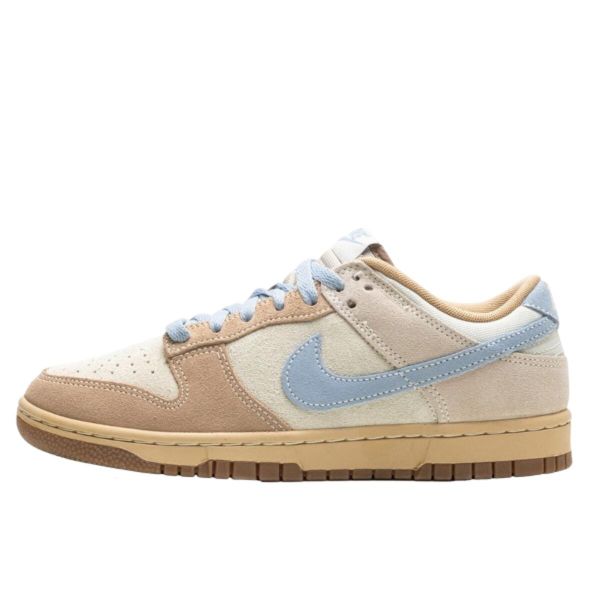 Buty koszykarskie damskie Nike Dunk Low. Brązowe buty treningowe Nike, bez wzorów, z gumy, bez zapięcia, do koszykówki, Nike Air Force. Za 904.20 zł.