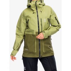 Kurtka z membraną damska Haglofs Vassi GTX Jacket. Zielone kurtki Haglöfs, bez wzorów, bez kaptura. Za 1,898.99 zł.