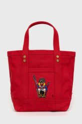 Polo Ralph Lauren torebka kolor czerwony. Czerwone shopper bag Polo Ralph Lauren, bez wzorów, bez dodatków. Za 699.99 zł.