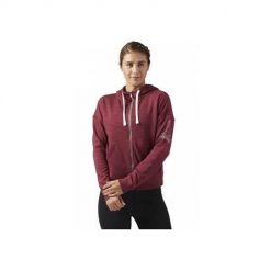 Bluza sportowa damska Reebok Elements Full Zip. Czerwone bluzy z kapturem Reebok, xs, bez wzorów, z kapturem. Za 355.00 zł.