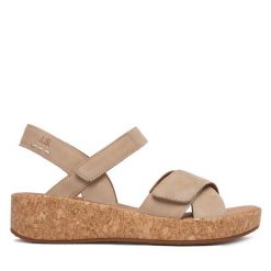 Sandały Josef Seibel. Białe sandały Josef Seibel, bez wzorów, bez obcasa, na koturnie, bez zapięcia. Za 439.99 zł.