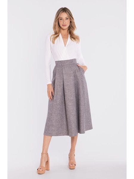 Stylove Spódnica w kolorze szarym rozmiar: XL. Szare spódnice Stylove, xl, bez wzorów, midi. Za 209.95 zł.