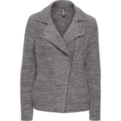 Bluza biker z polaru bonprix szary melanż. Bluzy bez kaptura bonprix. Za 79.99 zł.