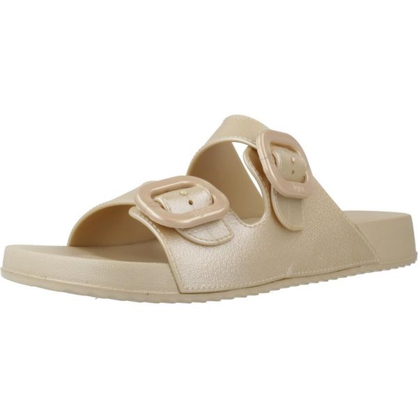 Sandały IGOR HABANA METAL Złoty. Żółte sandały IGOR, bez wzorów, z syntetyku, bez obcasa, bez zapięcia. Za 170.99 zł.