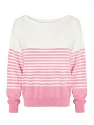 TATUUM Sweter w kolorze biało-różowym rozmiar: XL. Białe swetry Tatuum, xl, bez wzorów, bez ramiączek. Za 128.45 zł.