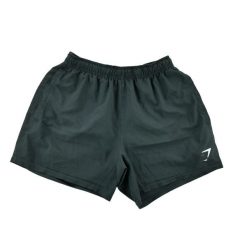 Gymshark krótkie spodenki damskie do biegania. Czarne szorty sportowe Gymshark, bez wzorów, z materiału, z obniżonym stanem, do biegania. Za 42.56 zł.