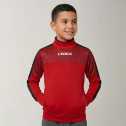 Kurtka Damasco do biegania Czerwono-Ciemnoszara. Czerwone kurtki do biegania LEGEA, xs, bez wzorów, z bawełny, z kapturem, do biegania. Za 84.00 zł.