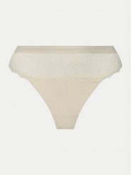 Calvin Klein Underwear Stringi 000QF7980E Écru. Stringi Calvin Klein Underwear, bez wzorów, z syntetyku. Za 69.99 zł.