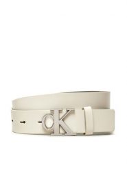 Calvin Klein Pasek Damski K60K612289 Biały. Białe paski Calvin Klein, bez wzorów, ze skóry. Za 219.99 zł.