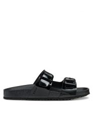 Geox Klapki D Brionia R D55Y3M 000HH C9999 Czarny. Czarne klapki Geox, bez wzorów, ze skóry, bez obcasa, bez zapięcia. Za 329.99 zł.