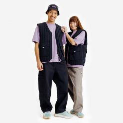 Kurtka puchowa Decathlon x Tetsunori. Czarne kurtki Decathlon, s, bez wzorów, z materiału, bez kaptura. Za 269.99 zł.