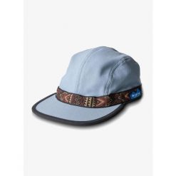 Czapka z daszkiem Kavu Organic Strapcap. Niebieskie czapki z daszkiem KAVU, bez wzorów, sportowe. Za 167.99 zł.