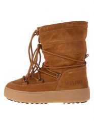 Moon Boot Skórzane botki zimowe "Ltrack" w kolorze jasnobrązowym rozmiar: 42. Brązowe botki Moon Boot, bez wzorów, ze skóry, bez obcasa, bez zapięcia. Za 520.90 zł.