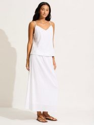 Seafolly Spódnica w kolorze białym rozmiar: M. Białe spódnice Seafolly, na co dzień, m, bez wzorów, z bawełny, maxi, proste. Za 123.25 zł.