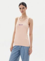 BOSS Top C-Ematite 50536985 Pomarańczowy Slim Fit. Brązowe topy Boss, l, bez wzorów, z bawełny, bez kołnierzyka, bez ramiączek. Za 259.99 zł.