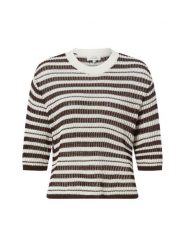 Opus Damski sweter z krótkim rękawem - Punny Kobiety biały, 36. Białe swetry Opus, bez wzorów, z dzianiny, eleganckie, bez ramiączek. Za 399.95 zł.