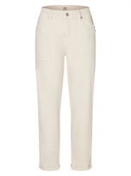 MAC Dżinsy "Iowa" - Relaxed fit - w kolorze beżowym rozmiar: 34. Brązowe jeansy MAC, z aplikacjami, ze skóry, klasyczne, z podwyższonym stanem. Za 259.95 zł.
