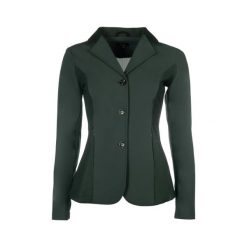 Damska kurtka konkursowa HKM Hunter. Zielone kurtki HKM, bez wzorów, z meshu, eleganckie, bez kaptura. Za 674.60 zł.