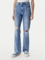 Guess Jeansy W6RA33 D3Y0U Niebieski Straight Fit. Niebieskie jeansy Guess, z aplikacjami, z bawełny. Za 619.99 zł.