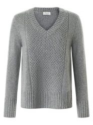 Maerz Muenchen Wełniany sweter w kolorze szarym rozmiar: 46. Szare swetry Maerz Muenchen, bez wzorów, z wełny, bez ramiączek. Za 295.99 zł.