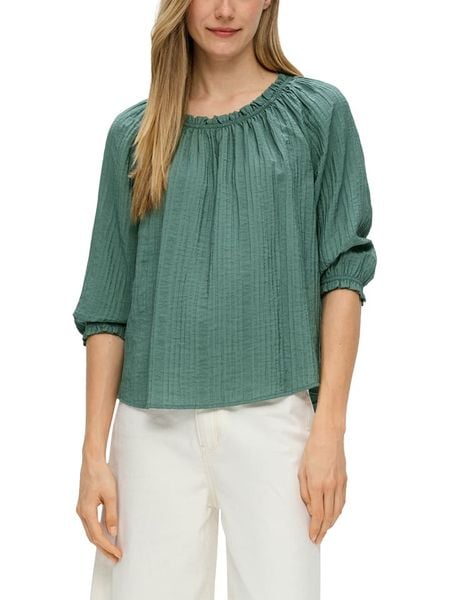 S.OLIVER RED LABEL Bluzka w kolorze zielonym rozmiar: 38. Zielone bluzki s.Oliver RED LABEL, s, bez wzorów, bez kołnierzyka, bez ramiączek. Za 74.99 zł.