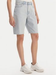 Calvin Klein Jeans Szorty jeansowe LV047F673G Czarny Loose Fit. Czarne szorty Calvin Klein Jeans, bez wzorów, z bawełny. Za 369.99 zł.