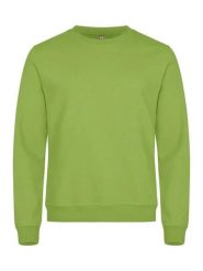 Clique Basic Roundneck bluza unisex, materiał antymechaceniowy – light green. Zielone bluzy CLIQUE, m, bez wzorów, z bawełny, bez kaptura. Za 158.26 zł.