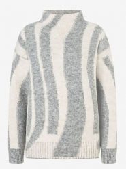 More & More Sweter w kolorze biało-szarym rozmiar: 38. Białe swetry More & More, bez wzorów, bez ramiączek. Za 140.86 zł.