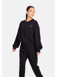 Cardio Bunny Bluza w kolorze czarnym rozmiar: S. Czarne bluzy Cardio Bunny, s, bez wzorów, z bawełny, bez kaptura. Za 58.00 zł.