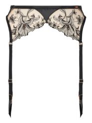 Hunkemöller Pas do pończoch Anouk 300955 Czarny. Czarne pończochy i pasy Hunkemöller, bez wzorów, z syntetyku. Za 69.99 zł.