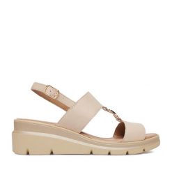 Sandały Lasocki. Brązowe sandały Lasocki, bez wzorów, bez obcasa, na koturnie, bez zapięcia. Za 179.99 zł.