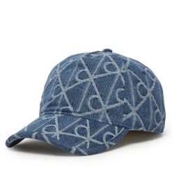 Czapka z daszkiem Calvin Klein. Niebieskie czapki z daszkiem Calvin Klein, bez wzorów. Za 209.99 zł.