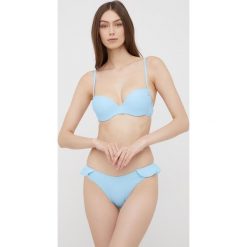 Answear Lab dwuczęściowy strój kąpielowy usztywniona miseczka. Niebieskie bikini Answear Lab, bez wzorów, z materiału. W wyprzedaży za 64.99 zł.