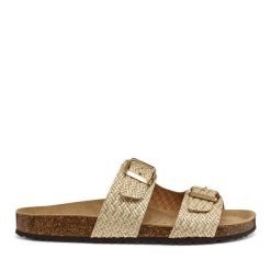 Klapki Geox. Żółte klapki Geox, bez wzorów, bez obcasa, bez zapięcia. Za 359.99 zł.