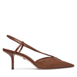 Szpilki Max Mara. Brązowe szpilki Max Mara, bez wzorów, bez obcasa, na szpilce, bez zapięcia. Za 2,479.00 zł.