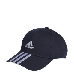 Czapka 3-Stripes Cotton Twill Baseball. Białe czapki z daszkiem adidas, bez wzorów, z bawełny, klasyczne. Za 49.00 zł.