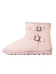 Blackfield Botki zimowe "Olwen" w kolorze jasnoróżowym rozmiar: 38. Różowe botki Blackfield, bez wzorów, bez obcasa, bez zapięcia. Za 113.36 zł.