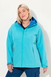 Damskie Kurtka softshell kaptur kieszenie na zamek regulowane zapięcie na rzep. Czerwone kurtki przejściowe sportowe Ulla Popken, plus size, bez wzorów, z materiału, bez kaptura, trekkingowe. Za 429.99 zł.