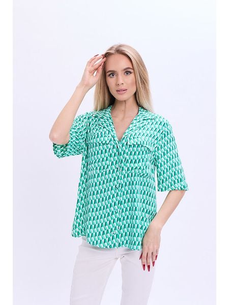 Marks & Spencer Bluzka w kolorze zielono-białym rozmiar: 36. Zielone bluzki Marks & Spencer, bez wzorów, z wiskozy, bez kołnierzyka, bez ramiączek. Za 56.93 zł.